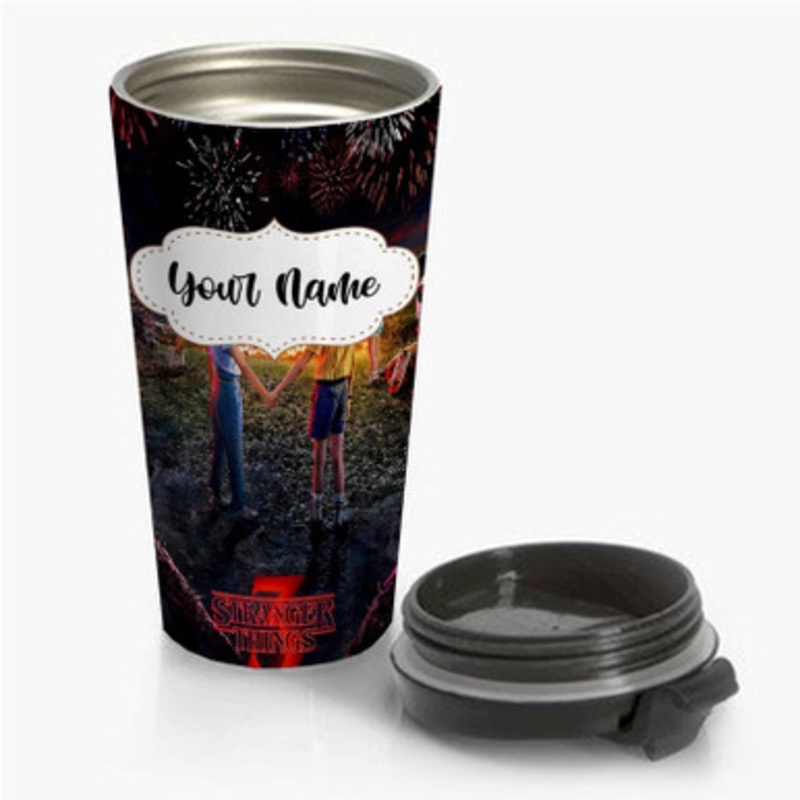 Pastele 204 Stranger 13 Things 3 Custom Personalized Name Stainless Steel Travel Mug