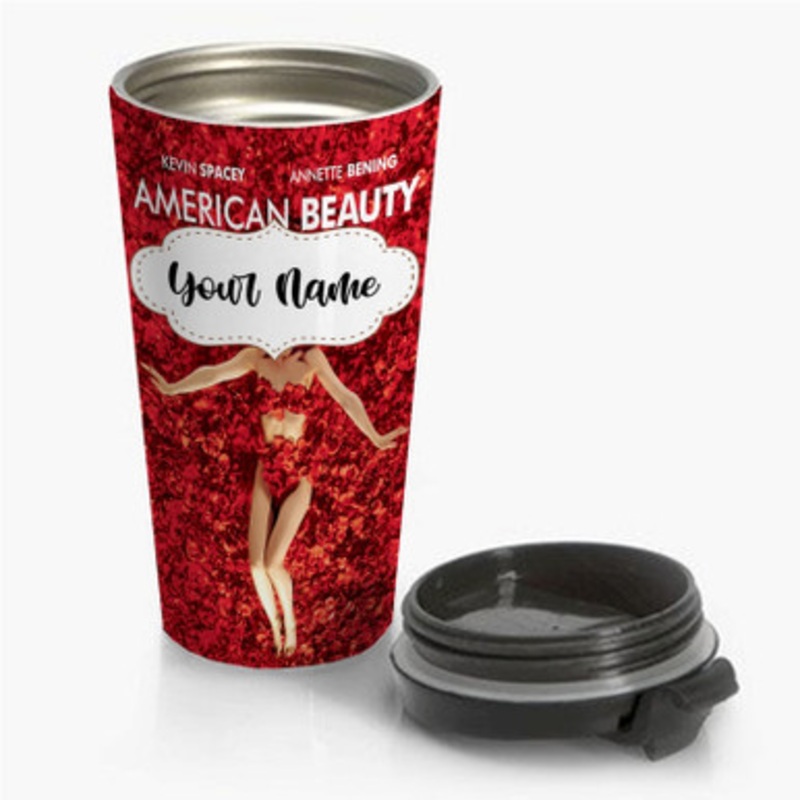 Pastele American Beauty Custom Personalized Name Stainless Steel Travel Mug