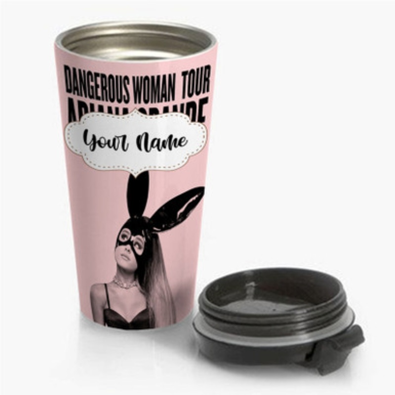 Pastele Ariana Grande Dangerous Woman Tour Custom Personalized Name Stainless Steel Travel Mug