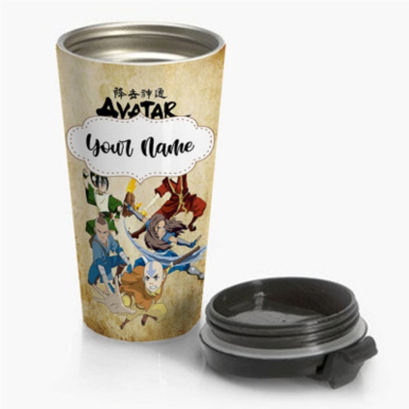 Pastele Avatar The Last Airbender Custom Personalized Name Stainless Steel Travel Mug