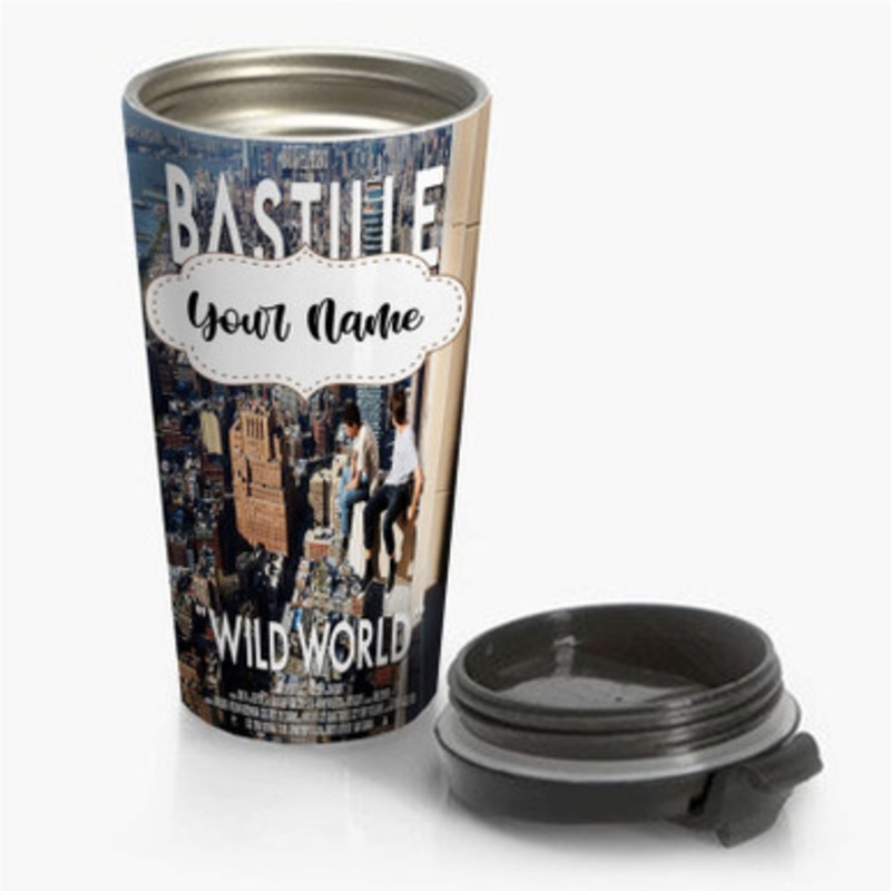Pastele Bastille Warmth Custom Personalized Name Stainless Steel Travel Mug
