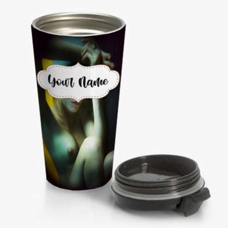 Pastele Cara Delevingne Sexy Art Custom Personalized Name Stainless Steel Travel Mug