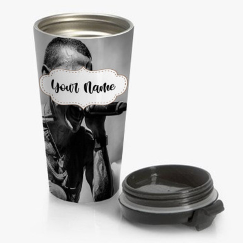 Pastele Chester Bennington Custom Personalized Name Stainless Steel Travel Mug