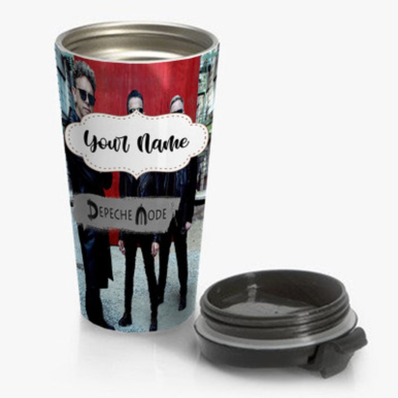 Pastele Depeche Mode Global Spirit Tour Custom Personalized Name Stainless Steel Travel Mug