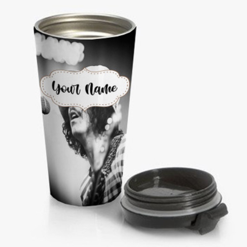 Pastele Diz Sticky Fingers Custom Personalized Name Stainless Steel Travel Mug