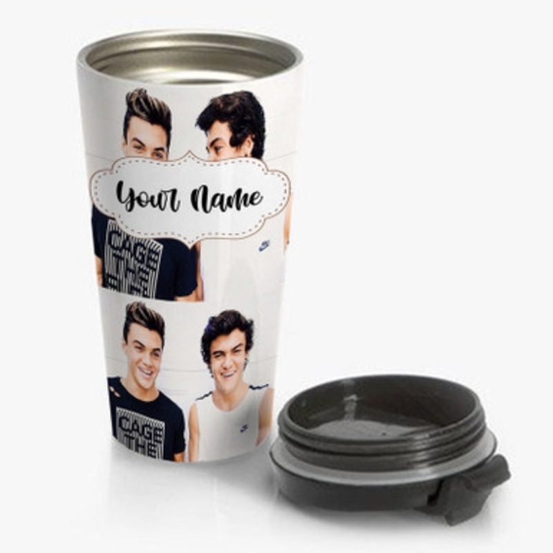 Pastele Dolan Twins Custom Personalized Name Stainless Steel Travel Mug
