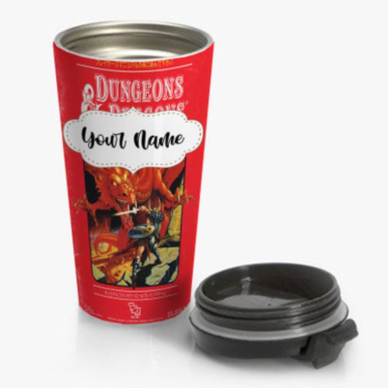 Pastele Dungeons and Dragons Custom Personalized Name Stainless Steel Travel Mug