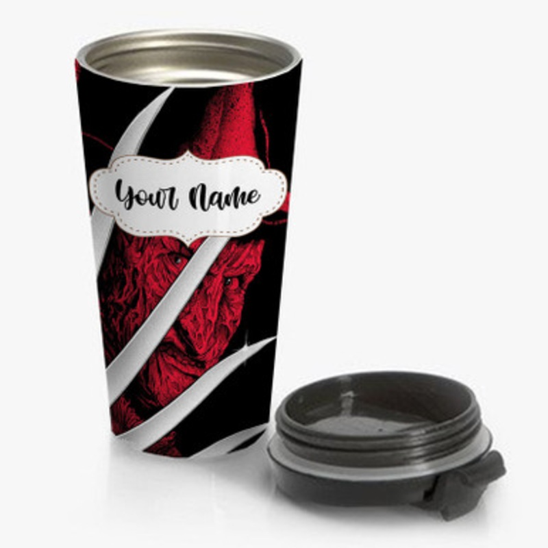 Pastele Freddy Krueger Custom Personalized Name Stainless Steel Travel Mug