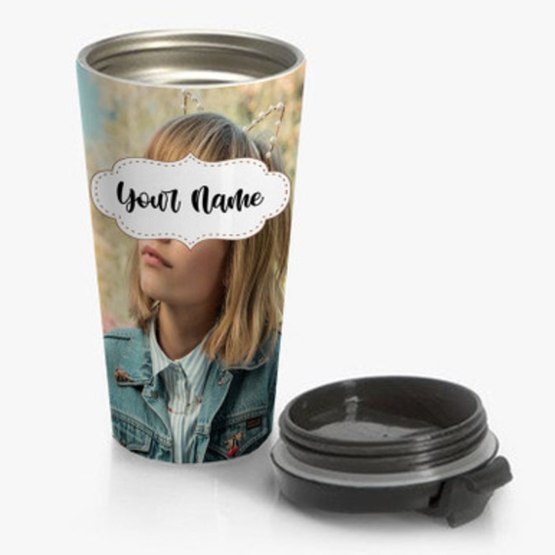 Pastele Grace Vander Waal Art Custom Personalized Name Stainless Steel Travel Mug