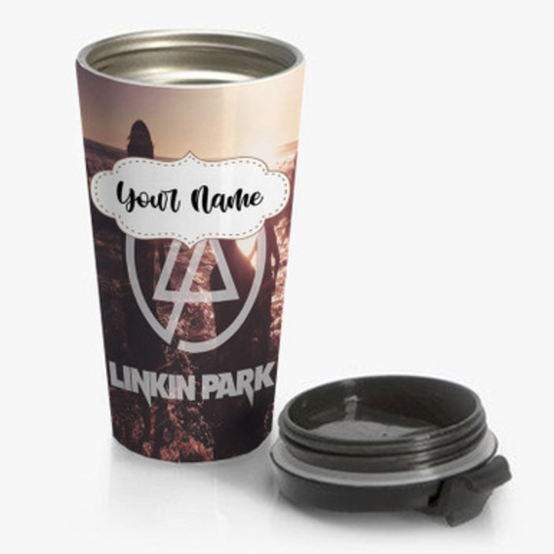 Pastele Linkin Park Custom Personalized Name Stainless Steel Travel Mug