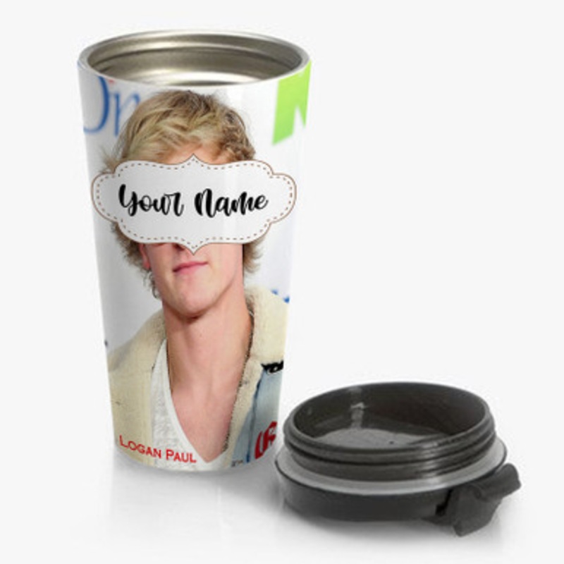 Pastele Logan Paul Custom Personalized Name Stainless Steel Travel Mug