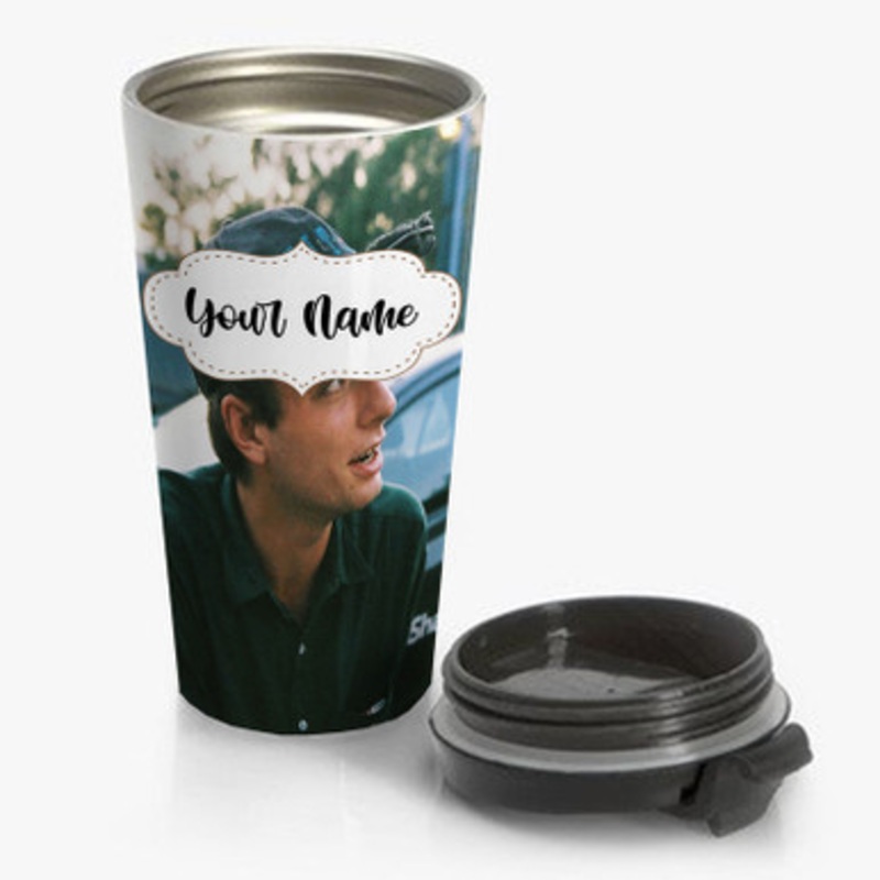 Pastele Mac De Marco Art Custom Personalized Name Stainless Steel Travel Mug