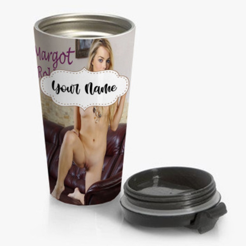Pastele Margot Robbie Custom Personalized Name Stainless Steel Travel Mug