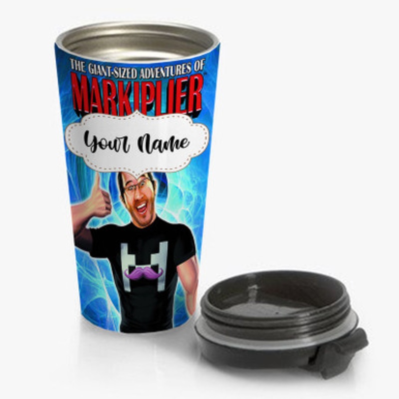 Pastele Markiplier Art Custom Personalized Name Stainless Steel Travel Mug