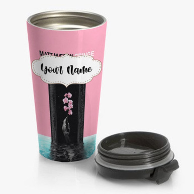 Pastele Matt Maeson Cringe Art Custom Personalized Name Stainless Steel Travel Mug