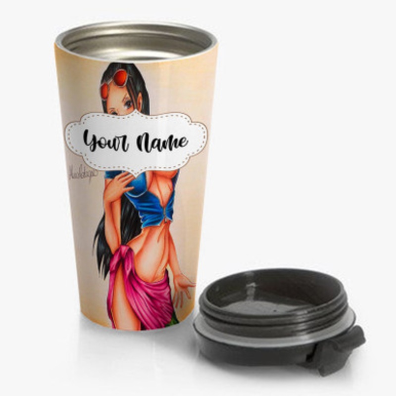 Pastele Nico Robin Sexy One Piece Custom Personalized Name Stainless Steel Travel Mug