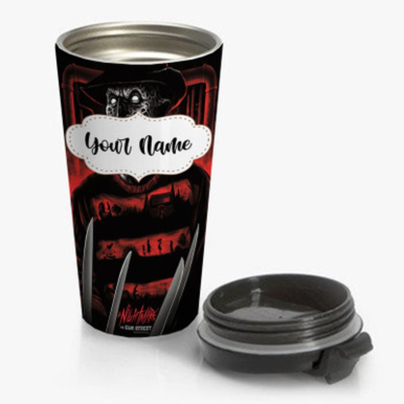 Pastele Nightmare on Elm Street Custom Personalized Name Stainless Steel Travel Mug
