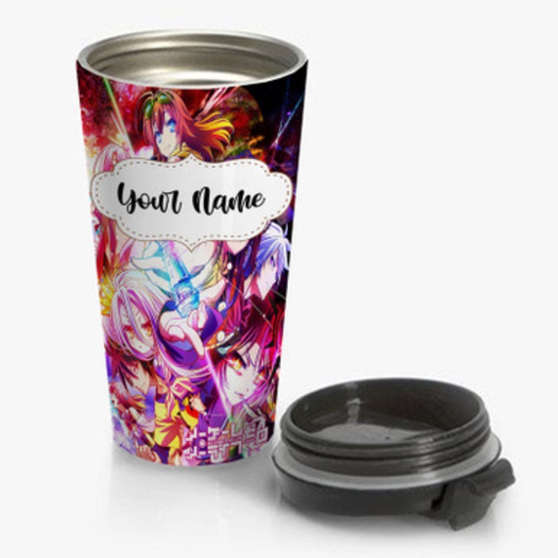 Pastele No Game No Life Zero Custom Personalized Name Stainless Steel Travel Mug