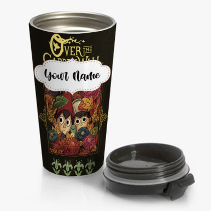 Pastele Over The Garden Wall Flowers Custom Personalized Name Stainless Steel Travel Mug