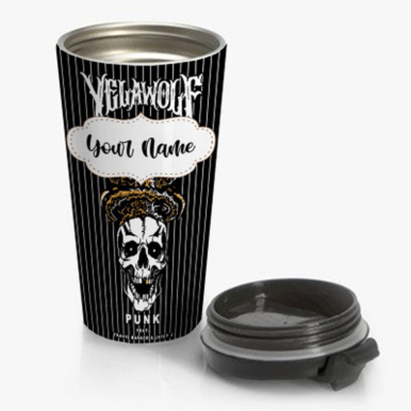 Pastele Punk Yelawolf Feat Juicy J Travis Barker Custom Personalized Name Stainless Steel Travel Mug
