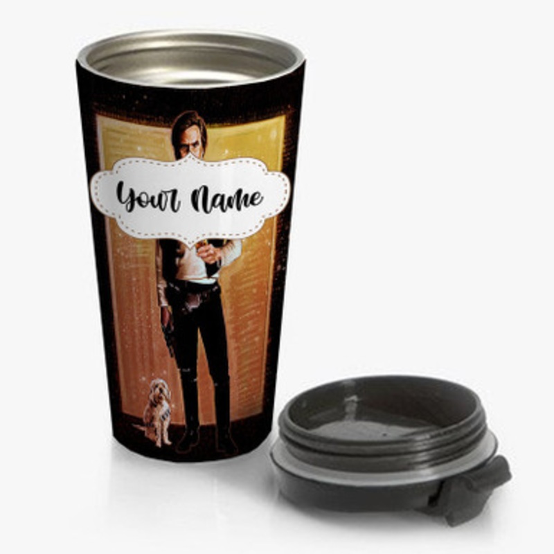 Pastele Ron Burgundy Han Solo Custom Personalized Name Stainless Steel Travel Mug