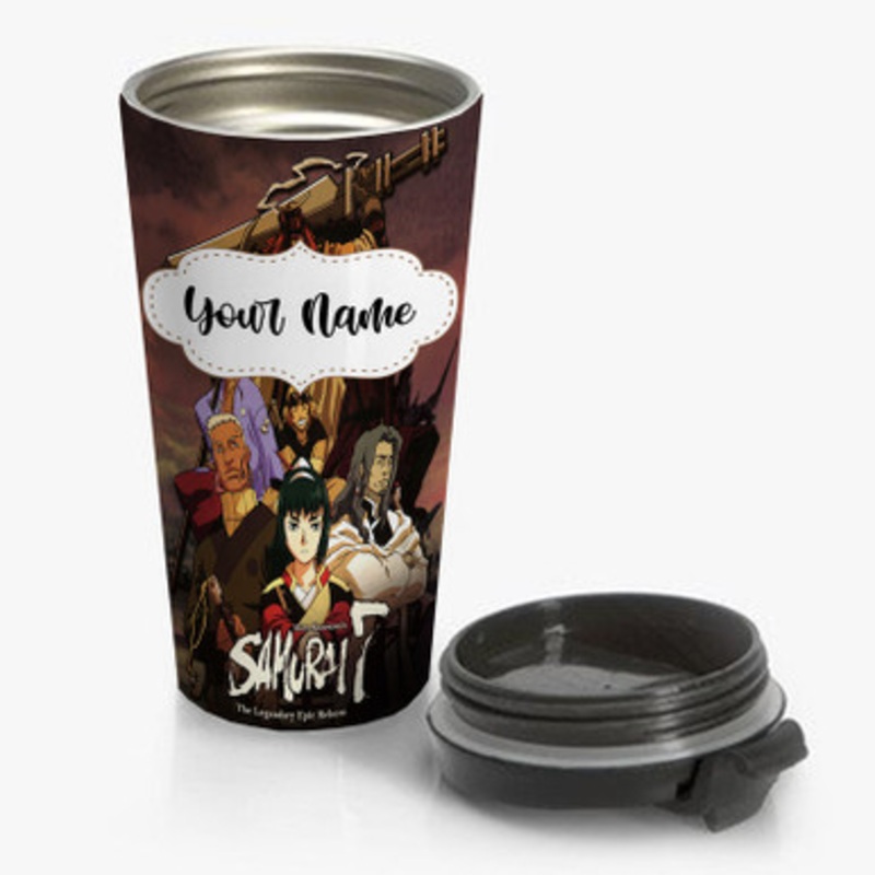 Pastele Samurai 7 Custom Personalized Name Stainless Steel Travel Mug
