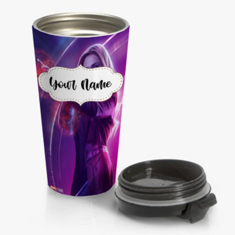 Pastele Scarlet Witch The Avengers Infinity War Custom Personalized Name Stainless Steel Travel Mug