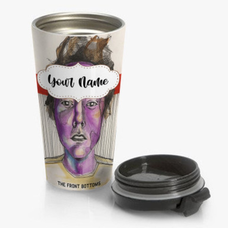 Pastele The Front Bottoms Custom Personalized Name Stainless Steel Travel Mug