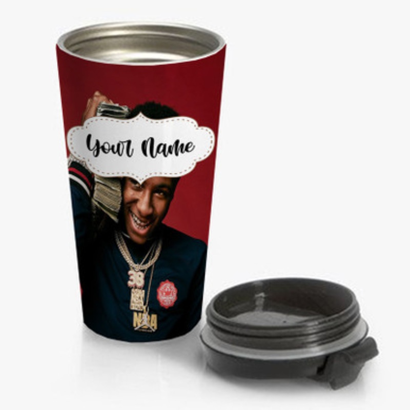 Pastele Young Boy Never Broke Again Custom Personalized Name Stainless Steel Travel Mug