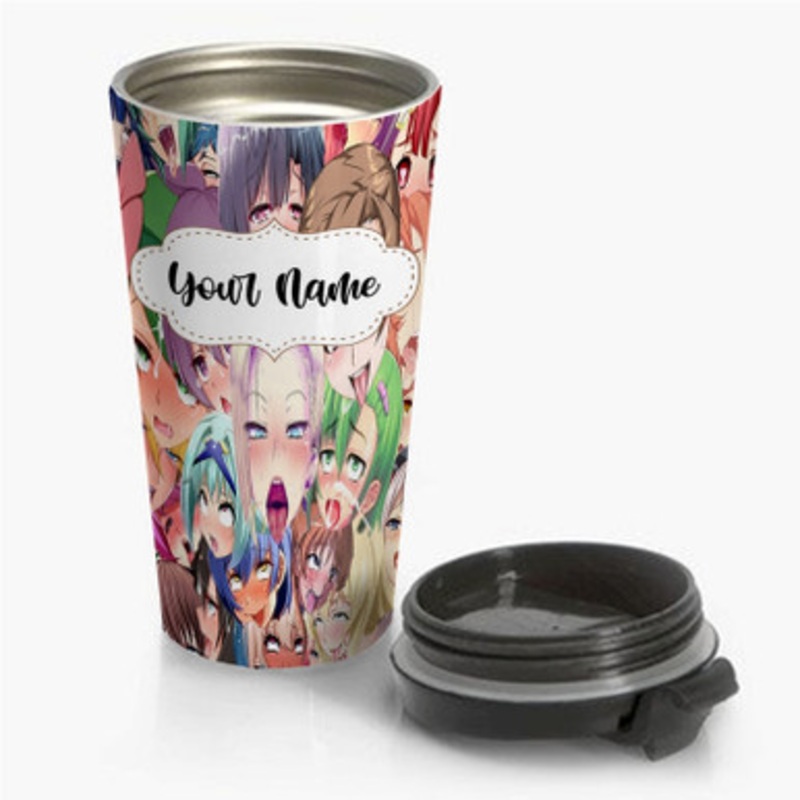 Pastele Ahegao Custom Personalized Name Stainless Steel Travel Mug
