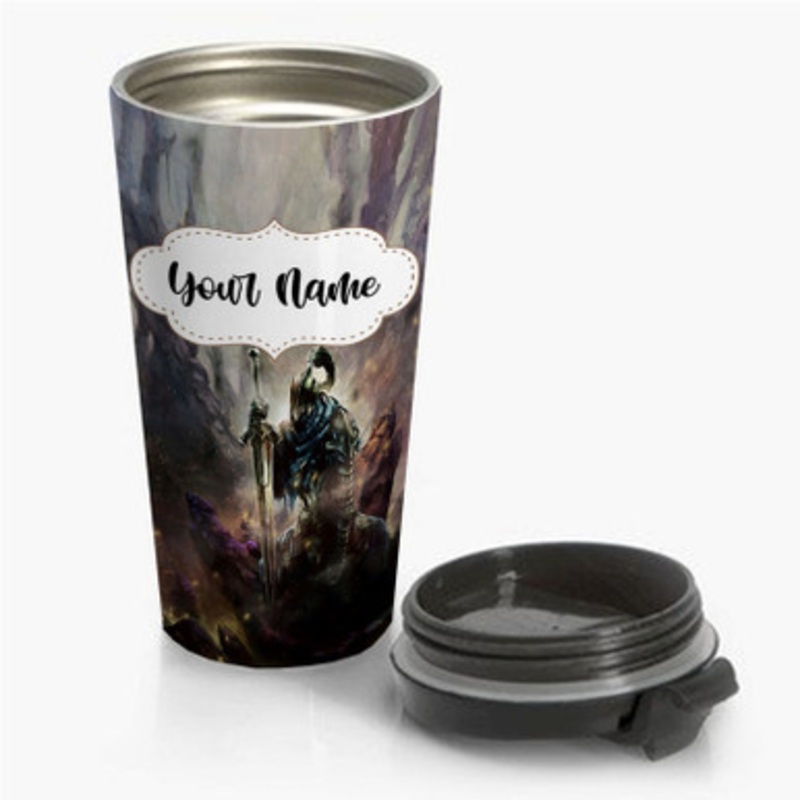 Pastele Artorias of The Abyss Dark Souls Custom Personalized Name Stainless Steel Travel Mug