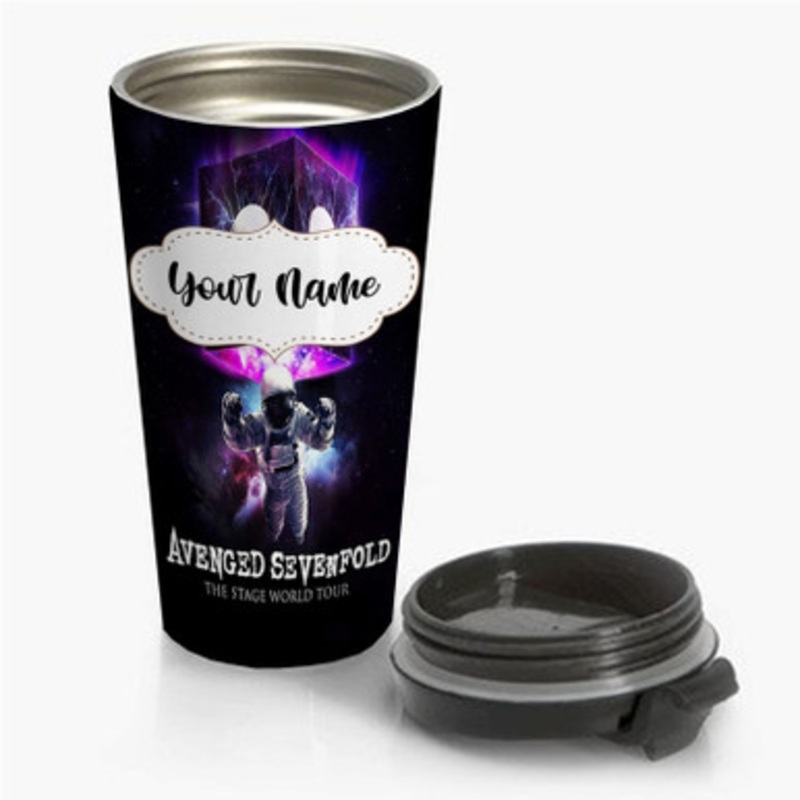 Pastele Avenged Sevenfold The Stage World Tour Custom Personalized Name Stainless Steel Travel Mug