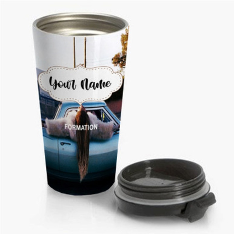Pastele Beyonce Lemonade Formation Custom Personalized Name Stainless Steel Travel Mug