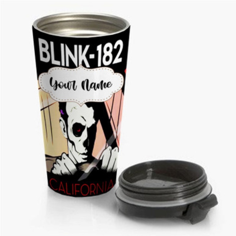 Pastele Blink 182 California Custom Personalized Name Stainless Steel Travel Mug
