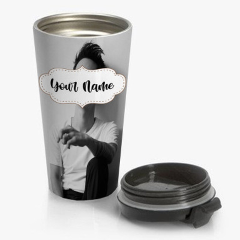 Pastele Brendon Urie Art Custom Personalized Name Stainless Steel Travel Mug