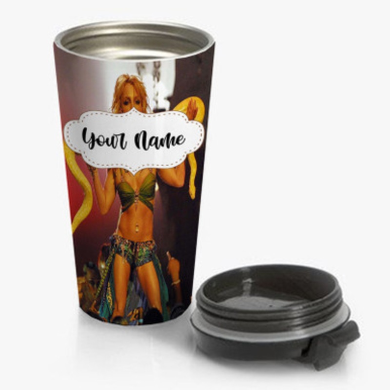 Pastele Britney Spears Custom Personalized Name Stainless Steel Travel Mug