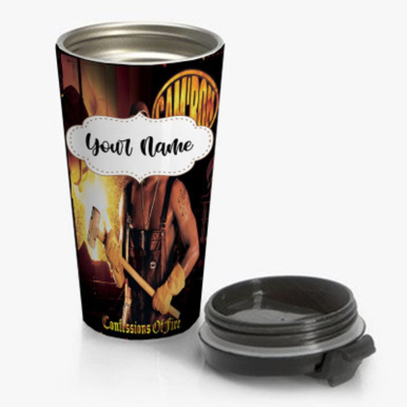 Pastele Cam ron Confessions Of Fire Custom Personalized Name Stainless Steel Travel Mug