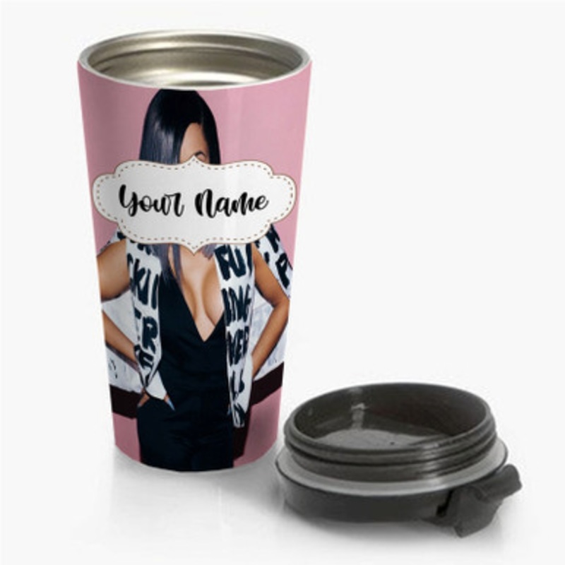 Pastele Cardi B Music Custom Personalized Name Stainless Steel Travel Mug
