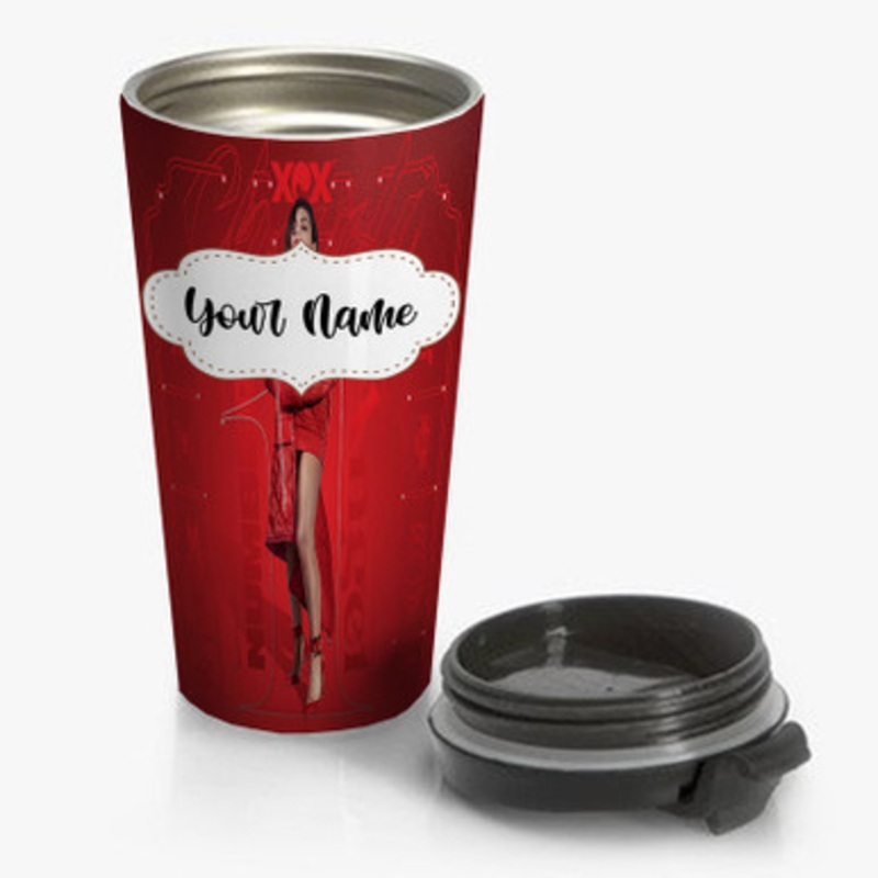 Pastele Charli XCX Number 1 Angel Custom Personalized Name Stainless Steel Travel Mug