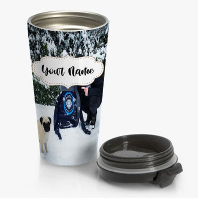 Pastele Dan TDM Custom Personalized Name Stainless Steel Travel Mug