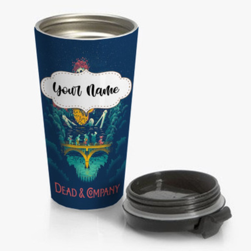 Pastele Dead Company Grateful Dead Custom Personalized Name Stainless Steel Travel Mug