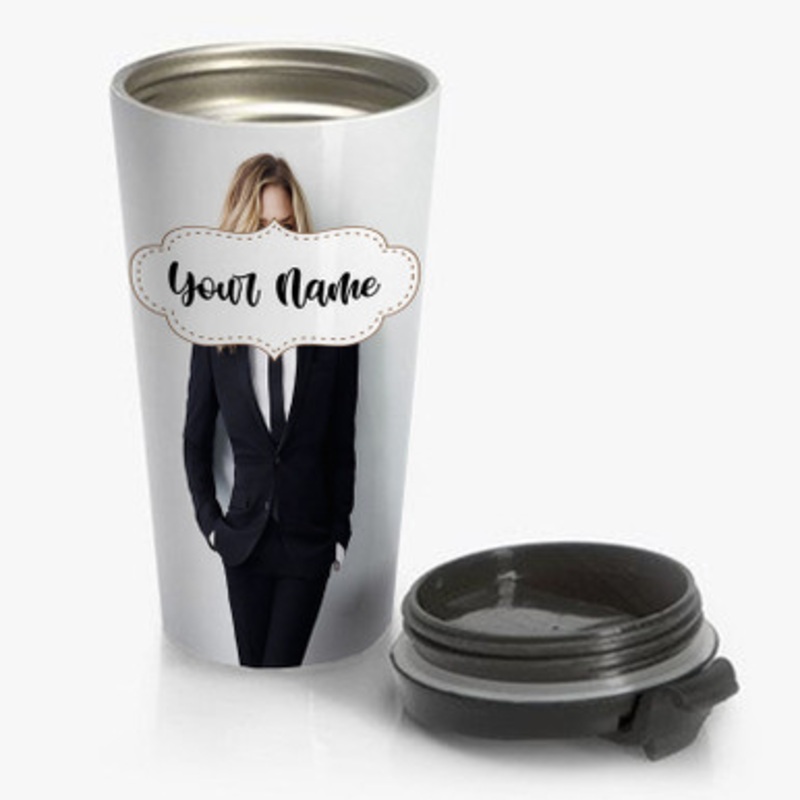 Pastele Diana Krall Custom Personalized Name Stainless Steel Travel Mug