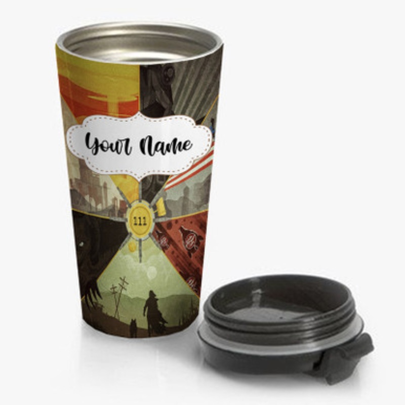 Pastele Fallout 4 Custom Personalized Name Stainless Steel Travel Mug
