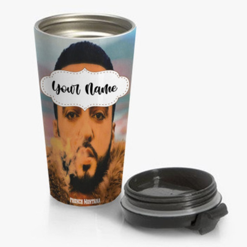 Pastele French Montana Custom Personalized Name Stainless Steel Travel Mug