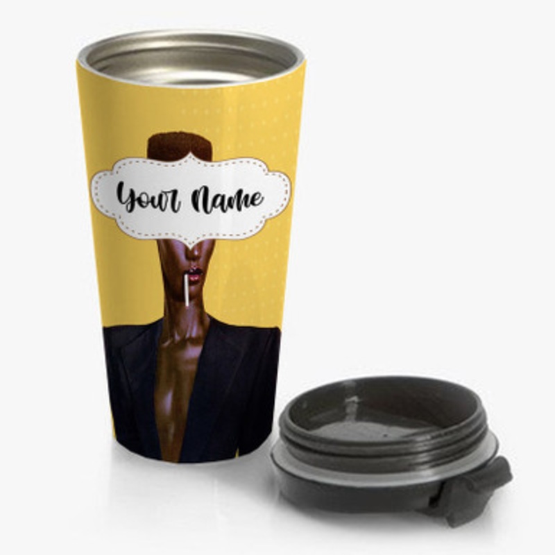 Pastele Grace Jones Custom Personalized Name Stainless Steel Travel Mug