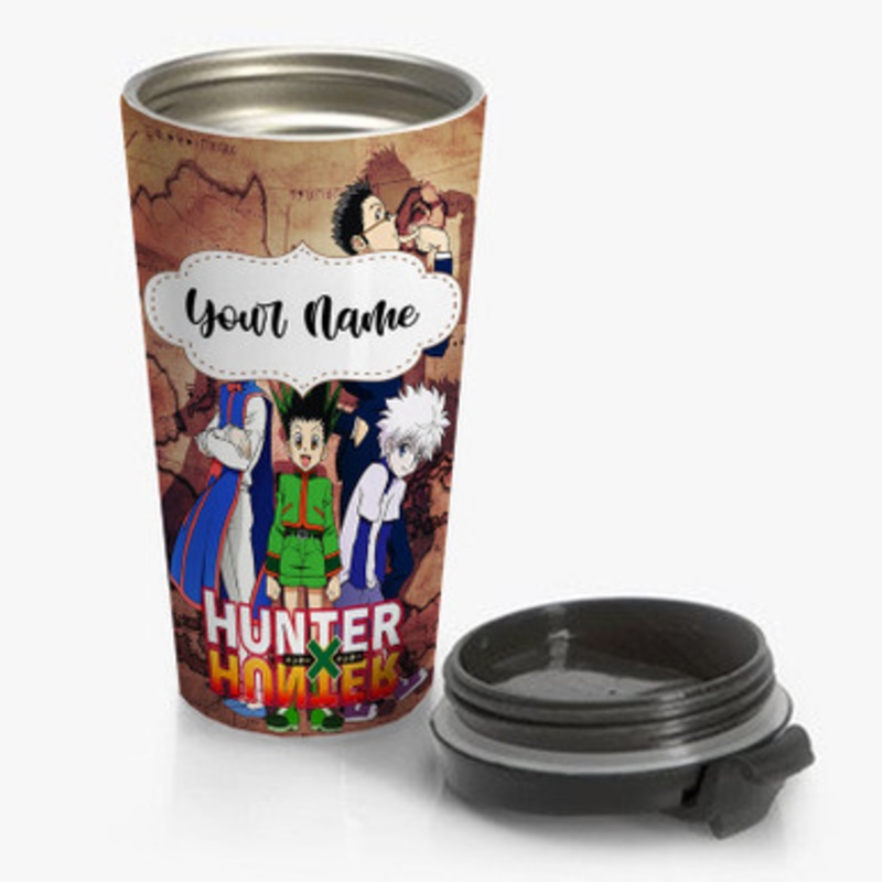 Pastele Hunter x Hunter Maps Custom Personalized Name Stainless Steel Travel Mug