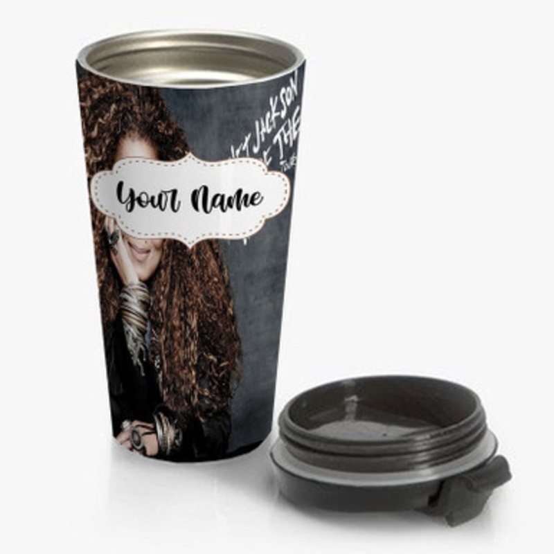 Pastele Janet Jackson State of the World Tour Custom Personalized Name Stainless Steel Travel Mug
