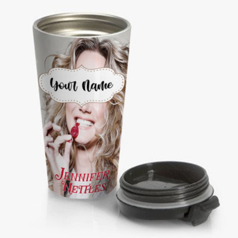 Pastele Jennifer Nettles Custom Personalized Name Stainless Steel Travel Mug