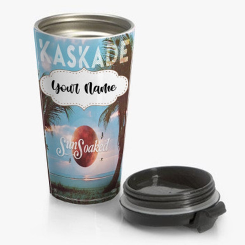 Pastele Kaskade Sun Soaked Custom Personalized Name Stainless Steel Travel Mug