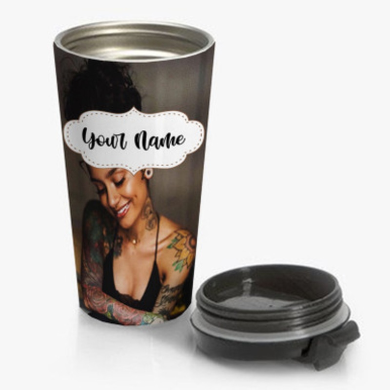 Pastele Kehlani Smile Custom Personalized Name Stainless Steel Travel Mug
